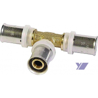 Lisovací T-kus redukovaný pro vícevrstvé trubky Pex-al-pex COMISA 20-18-18mm