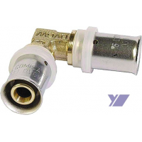 Lisovací koleno 90° pro vícevrstvé trubky Pex-al-pex COMISA průměr 32mm